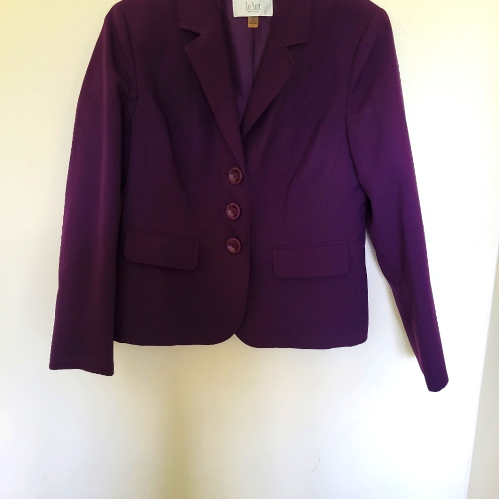 Lesuit Career pant suit 8P eggplant